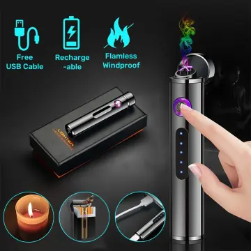 Mini Portable USB Electric Lighter Tobacco Cigarette Charging Lighter  Outdoor Windproof Lighters