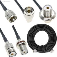 ✹❏❍ UHF to UHF PL259 SO239 Male Female Plug Jack Right Angle Crimp RG58 Coaxial Extension Connector RF 50ohm Cable 1M 3M 5M 10M 20M