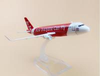 [16cm] Kengpeng โมเดลเครื่องบิน แอร์เอเชีย AIR ASIA AIRBUS A320 รุ่น Every one can fly (16 cm) ทำด้วยเหล็ก มีขาตั้งโชว์ให้-ของขวัญ  ของตั้งโชว์