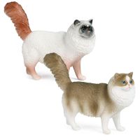 OozDec Simulation Ragdoll Animal Model Toys Plastic Static House Cat Pet Solid Scene Decoration Hand-Made Children