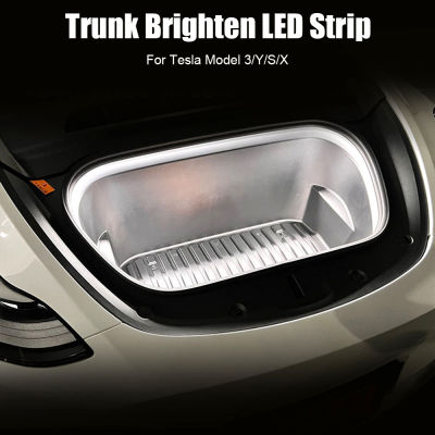 รถด้านหน้า Trunk Light Frunk Brighten LED Strip สำหรับ Tesla รุ่น3 Y S X 12V ภายในโคมไฟตกแต่งดัดแปลงแสง