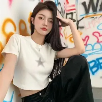 Women Sexy Harajuku Mesh Tops Net See Through T Shirt Transparent