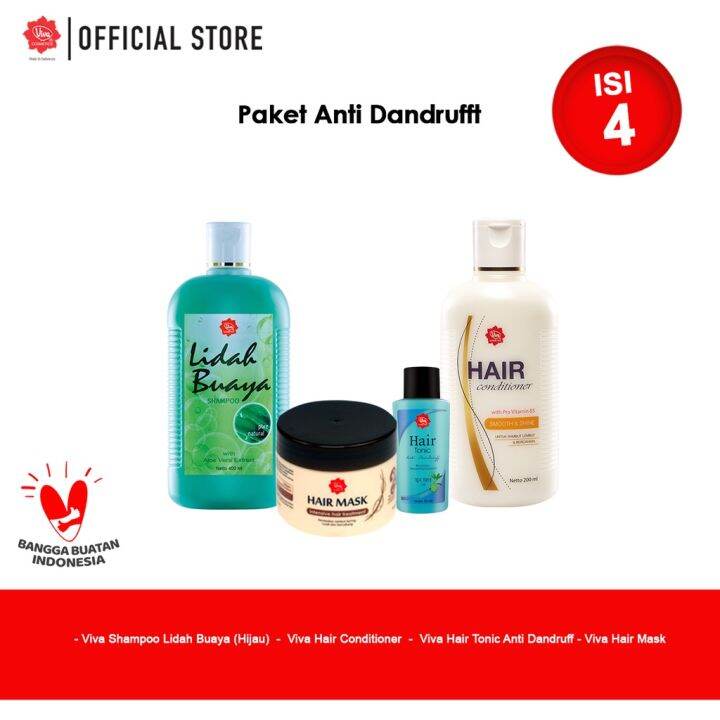 Viva Paket Anti Dandruff Anti Ketombe With Collagen Jojoba Oil And Vit B5 Lazada Indonesia