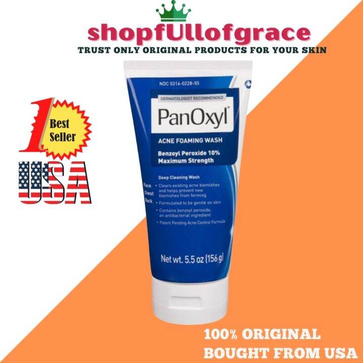 New Panoxyl Acne Foaming Wash Benzoyl Peroxide 10 Maximum Strength