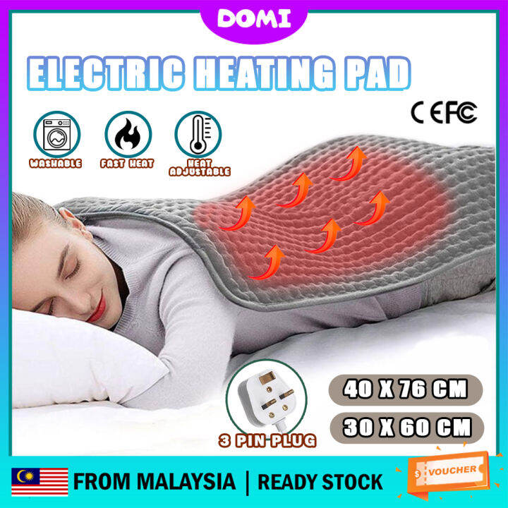 DOMI MALAYSIA Electric Heat Pad Healthy Home Body Back Pain Knee Relief ...