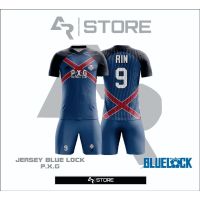 Jersey Anime Blue Lock - P.X.G (Paris X Gen) RIN Free/Can Custom Nickname And Back Number