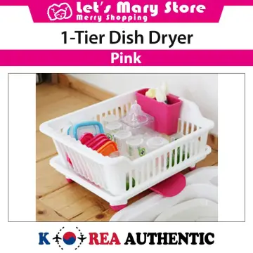 Nineware Volume Dish Drying Rack PINK