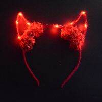 【HOT】▤▥▣ Adult Child Blinking Lights Demon Horn Headband Ear Birthday Wedding