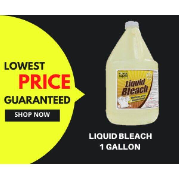 POWER Liquid Bleach 1 GALLON Chlorine Chlorox Laundry Whitening All Purpose Cleaner Disinfectant