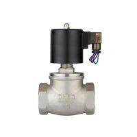 KPZQDF DN15-DN65 Stainless Steel Pilot Piston Solenoid Valve AC220V 110V Normally Closed Solenoid Valve for Steam  Liquid  Water