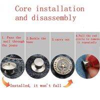 1PC Retractable Jeans Button Metal Buttons Removable B5Q9