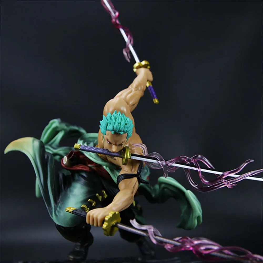 MIOU006718 Mới Quà cho Trẻ em Trang trí Mô hình One Piece Action Figure  Zoro Asura Three Thousand World Anime Toy Zoro Action Figure Three Sword  Stream 