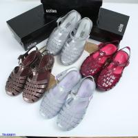 XA011 Spot the new 2022 Melissa shoes LvKong flat mesh weaving baotou Roman sandals