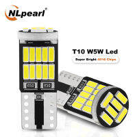 NLpearl 24x สัญญาณโคมไฟ T10 W5w Led C An BUS 4014 SMD W5w Led 168 194โปรโมชั่นอัตโนมัติไฟ Led อ่านมหาดไทยแสงสีขาว12โวลต์