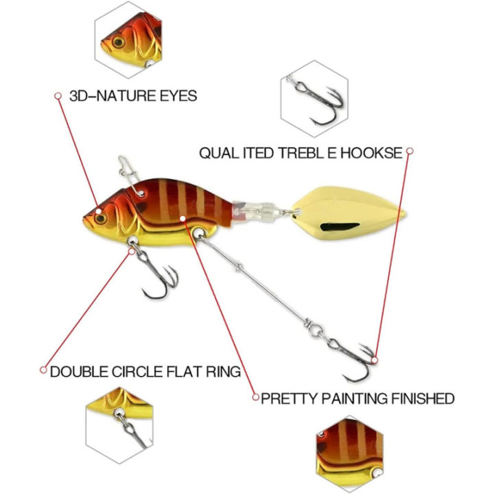 2023newvib-เหยื่อตกปลาหางสปินเนอร์เหยื่อตกปลาโลหะเหยื่อใบมีดสำหรับเบสยาวปลาเทราท์เลคน้ำจืดน้ำเค็ม44mm-13-6g