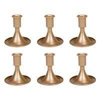 6Pcs Candlestick Holders Candle Stick for Table Centerpiece, Wedding Reception, Festive Christmas Mantel Decoration