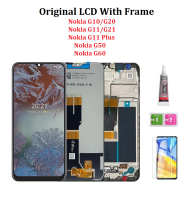 จอแอลซีดีพร้อมกรอบดั้งเดิมสำหรับ Nokia G10 G20 G21 G11บวก G50 G60จอแสดงผล LCD พร้อมจอแสดงผลหน้าจอสัมผัสแปลงเป็นดิจิทัล