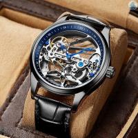 ⌚นาฬิกา Tourbillon ของแท้อัตโนมัติเต็มรูปแบบนาฬิกาจักรกลผู้ชายแบรนด์หรูนาฬิกาข้อมือชายแฟชั่นเรืองแสงกันน้ำ