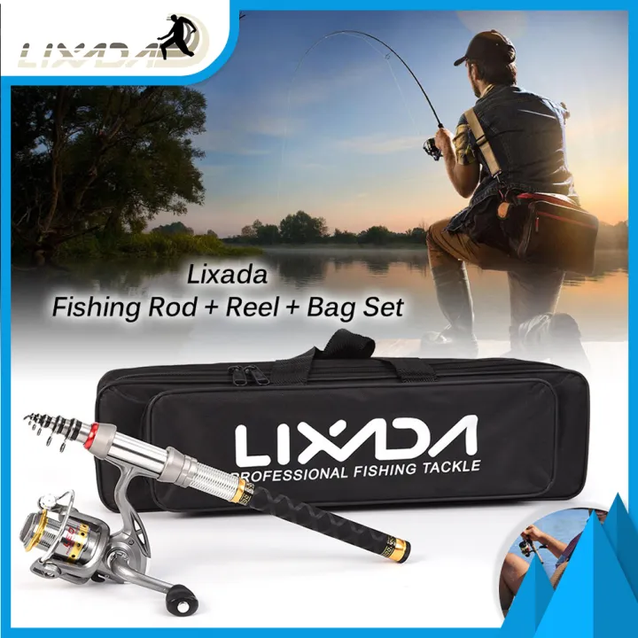 Lixada ชุดคันเบ็ดและรอกตกปลา,ชุดคันเบ็ดตกปลาแบบยืดหดได้ | Lazada.co.th