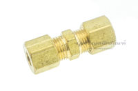 ข้อต่อตรงตาไก่ทองเหลือง (เสียบสาย x เสียบสาย) ขนาด 4 6 8 10 12 14 16 18 Brass, Ferrule Compression Fitting (Tube x Tube)