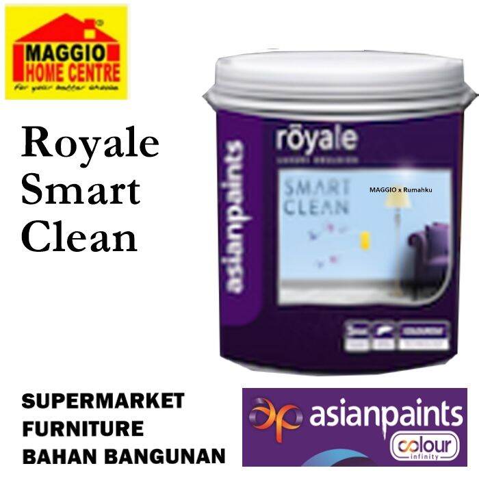 CAT TEMBOK INTERIOR CAT SMART CLEAN 2,5KG WARNA BEBAS ASIAN PAINT