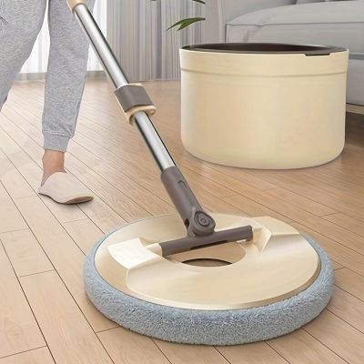 The Mop Is Retractable and Suitable for Lazy Mopping Homes Without Manual Cleaning. It Comes with A Bucket!