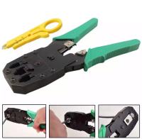 คีมเข้าหัวสายแลน Network RJ45 CAT5 RJ11 RJ12 LAN Cable Wire Crimper Crimp Plier Strip Tool Green