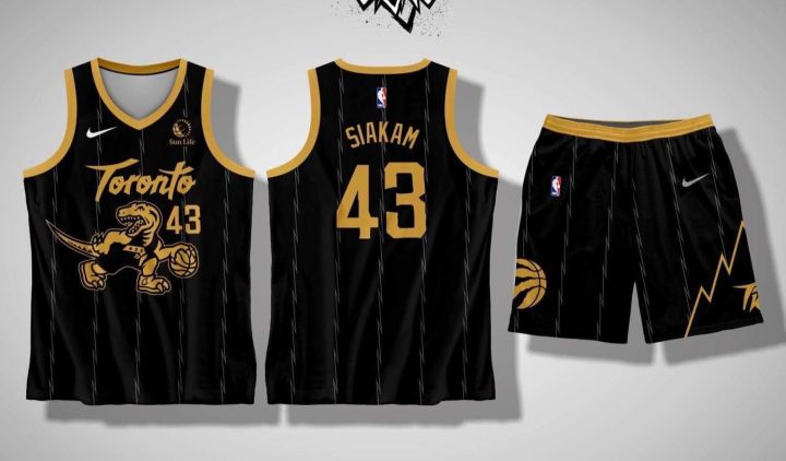 Nike NBA Toronto Raptors Pascal Siakam City Edition Jersey Black/Golden