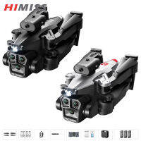 HIMISS RC K10Max โดรนอาร์ซีพร้อมกล้องมุมกว้าง3ตัวความลื่นไหลด้วยแสงระดับมืออาชีพ4K การแปลโดรน RC เซ็นเซอร์หลีกเลี่ยงอุปสรรค4ทาง