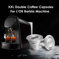 Reusable XXL Double Coffee Capsule Cup For LOr Barista LM8012 Machine Stainless Steel Coffee filter Pod For LOR Machine