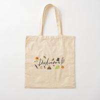 {traveler} Dickinson Series Art Cotton Canvas Bag Reusable Grocery Travel สุภาพสตรีพับได้ Designer แฟชั่น Tote Casual Printed