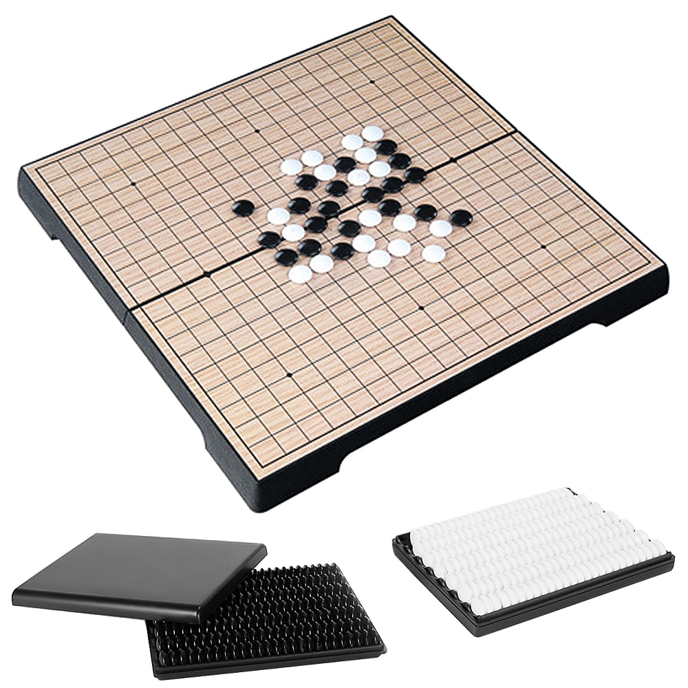 Chess Board Weiqi Double Sided Suede Leather 19 Line International Go Game Sets 