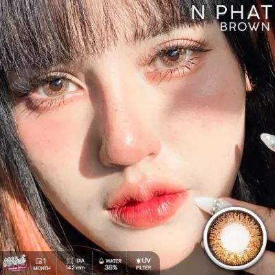 🔥ขายดีที่1 มีค่าสายตา🔥 Wink N-phat Dasiy Black Gray Brown  บิ๊กอาย สุดปัง คอนแทคเลนส์ รายเดือน มีอย แถมตลับฟรี  เลนส์นิ่ม สวยปังมาก