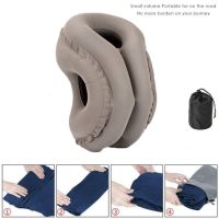 ❏✖ PVC Inflatable Air Travel Pillow Portable Headrest Chin Support Cushions for Airplane Plane Car Office Rest Neck Nap Pillows