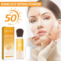 Eelhoe ครีมกันแดด Spf50กันน้ำสำหรับผู้หญิงแป้งฝุ่นกันแดดป้องกันผิวที่มองไม่เห็นรูขุมขนเครื่องสำอางควบคุมน้ำมันผงกันแดด