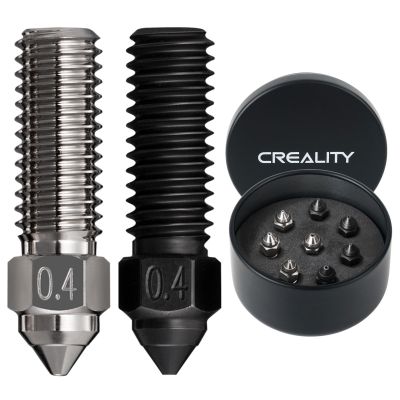 ✙ Creality K1 Nozzle Kit 0.4mm 0.6mm 0.8mm 4pcs Hardened Steel 4pcs Copper Alloy for Creality K1 K1 MAXCR-M4 3D Printer