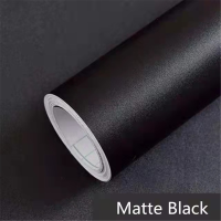 235m Self-adhesive Film Black Thickened Sticker Matt Furniture Kitchen Cabinet for Cupboards Tables Wall Renovation Wallpaper