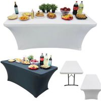 【jw】☢  Salão de beleza Massagem Elástica Cobertura De Cama Stretch Tablecloth Decor Wedding Hotel Birthday Buffet Set