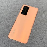 P40 Pro อะไหล่ซ่อมแผงกระจกปลอกหุ้มช่องหลังด้านหลังสำหรับ P40pro Huawei พร้อมสติกเกอร์เลนส์