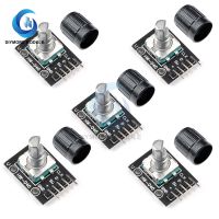 5PCS/Lot KY-040 Rotary Encoder Module with 15x16.5 mm Potentiometer Rotary Knob Cap for Arduino