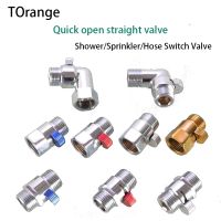 1/2 Inch All-copper Angle Valve Shower Nozzle Hose Quick Opening Straight Elbow with Switch Stop Valve