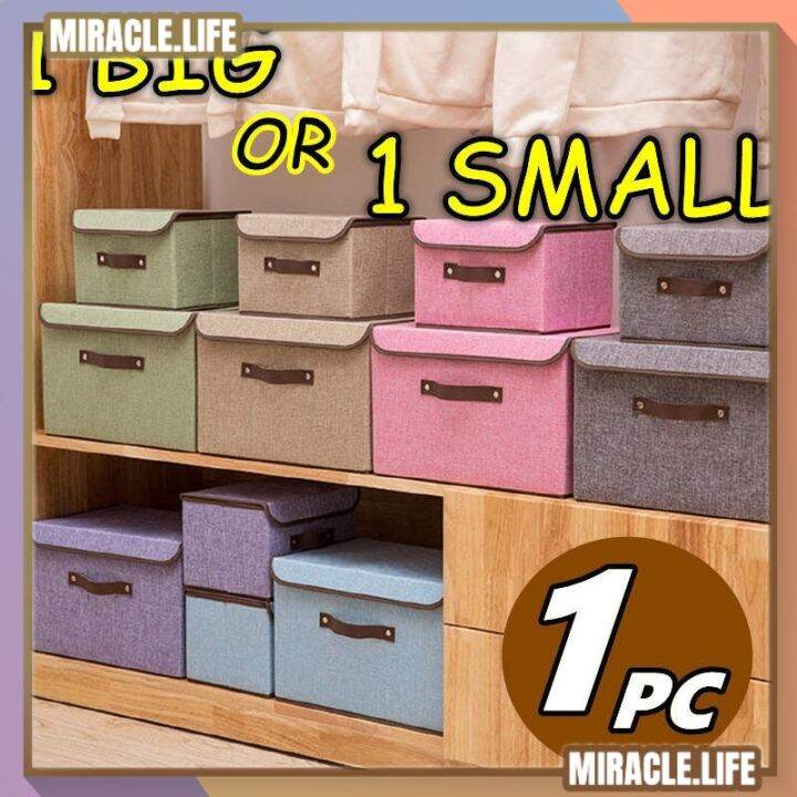 Big or Small Storage Box Foldable Wardrobe Linen Storage Box Clothes Organizer Lazada