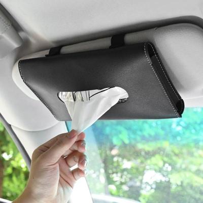 9X5.9X1.5นิ้ว Pu หนังกล่องกระดาษทิชชูรถกล่องกระดาษทิชชูที่มีความยืดหยุ่นเข็มขัดนำมาใช้ใหม่รถหน้ากากผู้ถือรถผู้ถือเนื้อเยื่อ Sun Visor ผู้ถือผ้าเช็ดปากหนัง Pu กล่องกระดาษทิชชูเบาะหลังรถผู้ถือผ้าเช็ดปาก