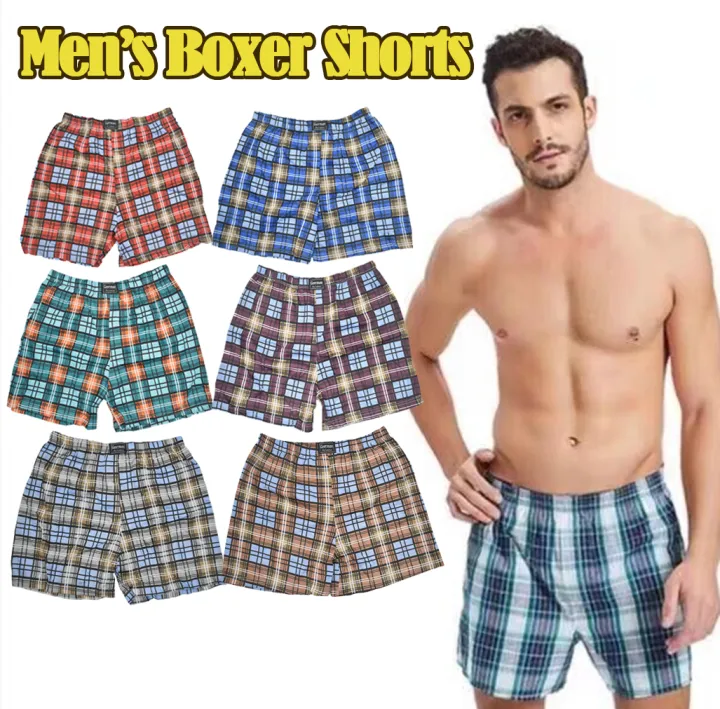 Mens Boxers Shorts Trunks Checkered Boxer Shorts Free Size Lazada PH