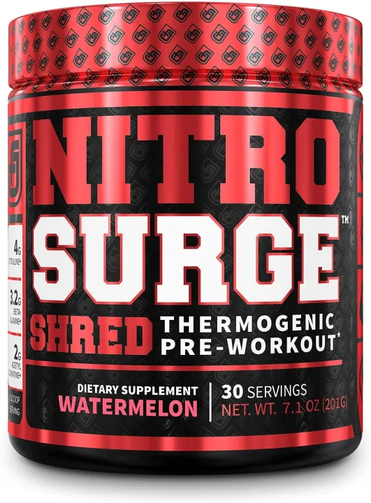 Jacked Factory Nitrosurge Shred PreWorkout and FatBurner Watermelon