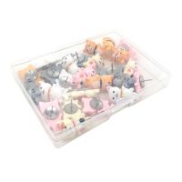 ☾✴ 30 Pack Cat Push Pins Cute Thumb Tacks for Photos Wall Maps Bulletin Board Cork Boards for Home Office School