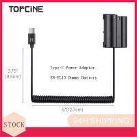 Topcine USB-C EN-EL15 Dummy แบตเตอรี่อะแดปเตอร์ DC Coupler สำหรับ Nikon D7000 D7100 D7200 D500 D800E D810A Z5 Z6 Z7 II