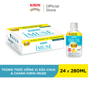 1 Thùng - Thức Uống Vị Sữa Chua & Chanh KIRIN iMuse 280ml