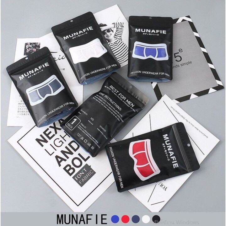 miinshop-เสื้อผู้ชาย-เสื้อผ้าผู้ชายเท่ๆ-new-boxer-บ๊อกเซอร์-munafie-กางเกงในชายขาสั้น-แท้100-มีซองทุกตัว-เสื้อผู้ชายสไตร์เกาหลี