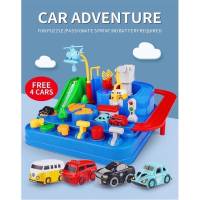 Car Adventure ของเล่นเด็ก เกมรถราง ไม่ใส่ถ่าน ชุดรถราง รถ4คัน ของเล่นเสริมพัฒนาการเด็ก ของเล่นฝึกสมาธิ TY661